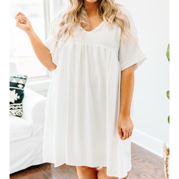 Chic Soul Dresses & Skirts - Ivory Babydoll Dress